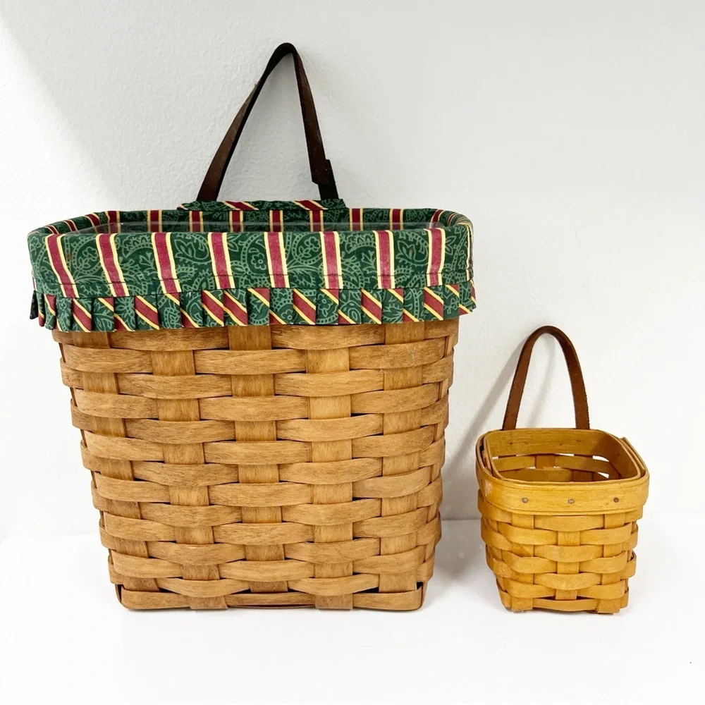 Longaberger Basket Lot Crisco Century Liner Hanging‎ Collectible